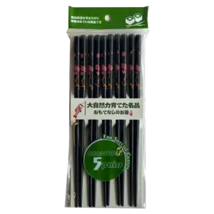 Chopsticks Black Blossom, 5 pairs