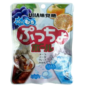 UHA UHA Puccho Ball Bonbons Vier Geschmacksrichtungen Mix, 50g