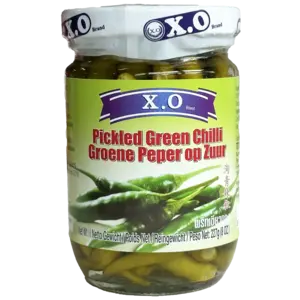 X.O. XO Pickled Green Chilli, 227g