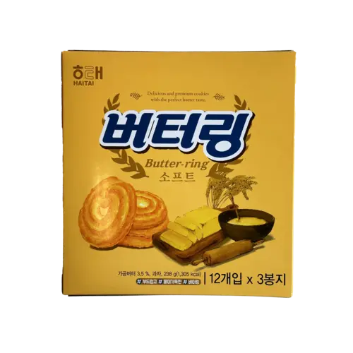 Haitai Korean Butter Ring Cookies, 238g