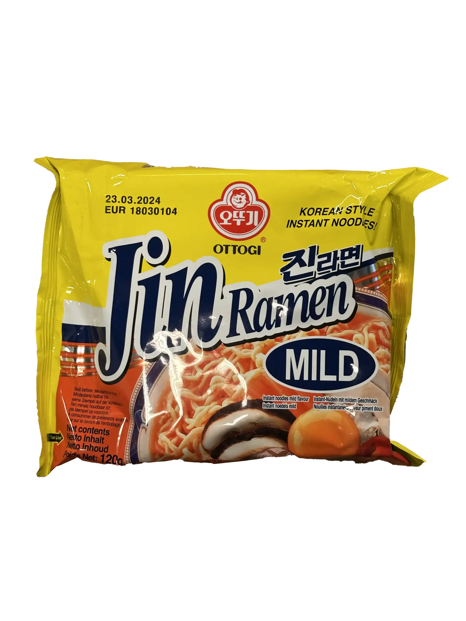 Mild Rame Ottogi Jin Ramen Mild, 120g - Tjin's Toko