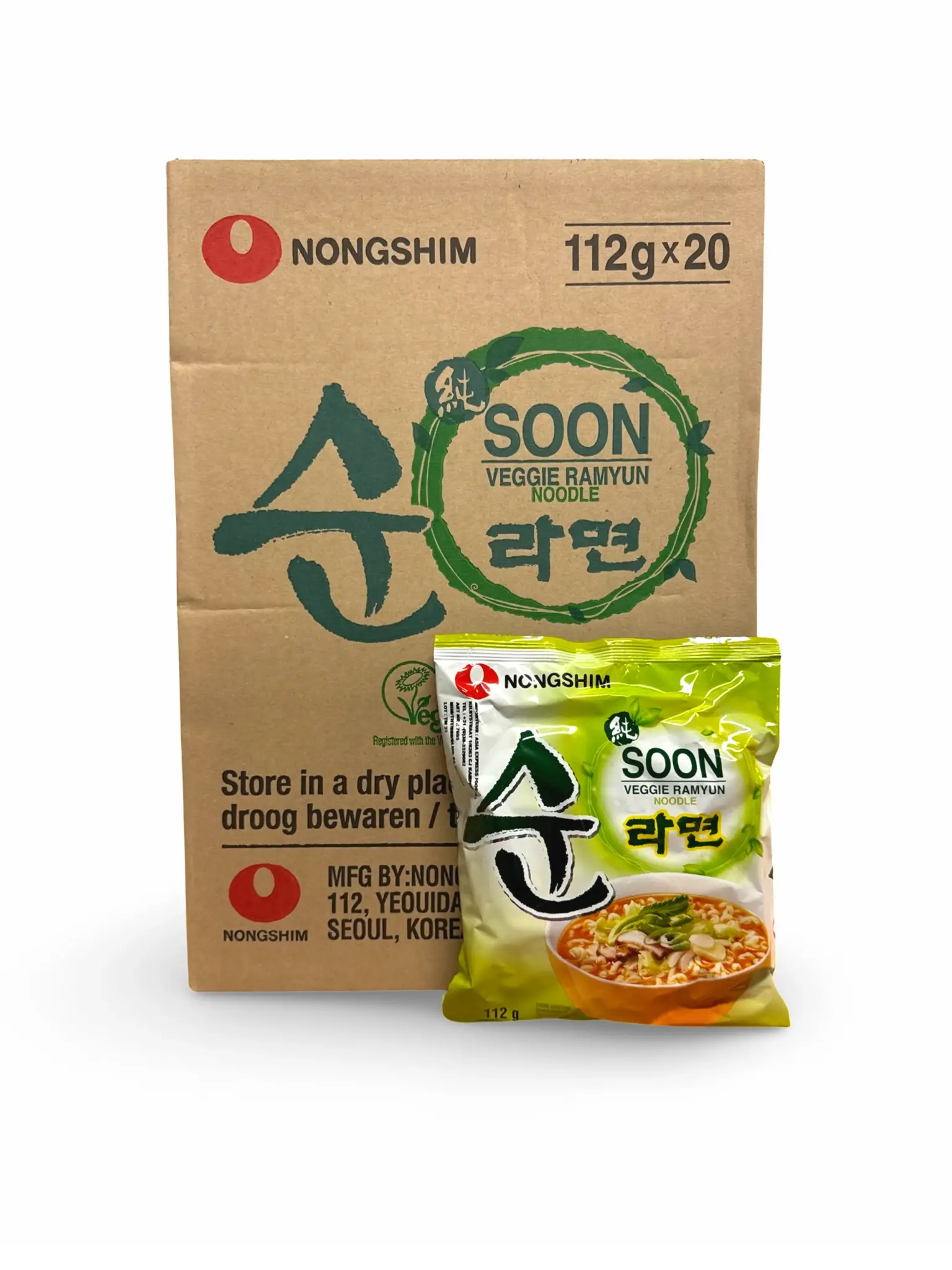 Nongshim Soon Veggie Ramyun DOOS, 20x112g