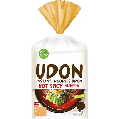 All Groo All Groo Instant Udon Noodles Hot & Spicy, 690g