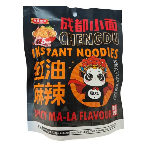Bashu Family Chengdu Spicy Ma-La Flavor Instant Noodles, 123g