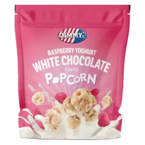 Jimmy's Jimmy's White Chocolate Yoghurt Raspberry Popcorn, 120g