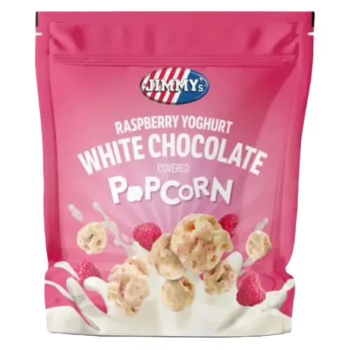 Jimmy's White Chocolate Yogurt Raspberry Popcorn, 120g