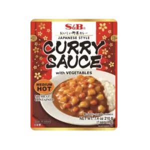 S&B S&B Curry Sauce with Vegetables Medium Hot, 210g