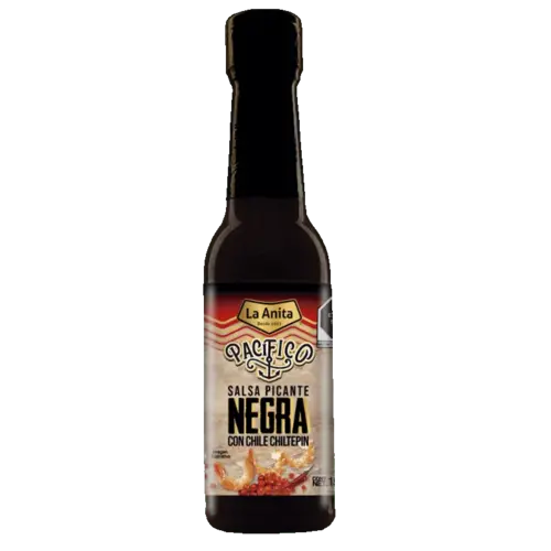 La Anita Salsa Picante Negra Con Chile Chiltepin, 150ml