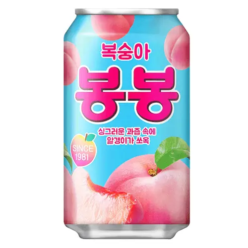 Haitai Bong Bong Peach, 340ml