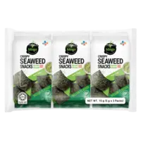 Bibigo Crispy Seaweed Snack Wasabi, 3x5g