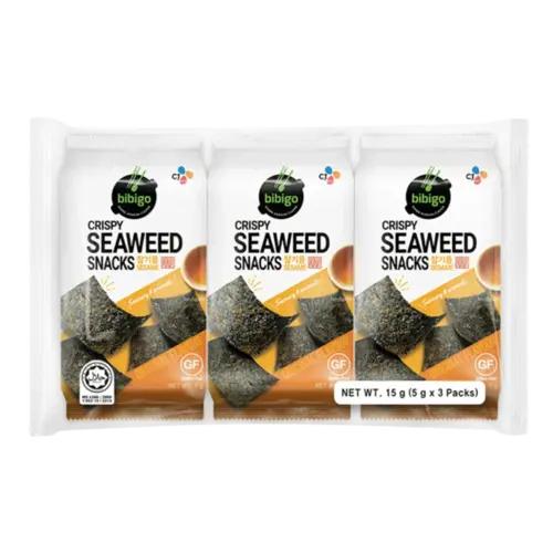 Bibigo Crispy Seaweed Snacks Sesame, 3x5g