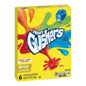 Betty Crocker Betty Crocker Fruit Gushers Tropische Geschmäcker, 136g Betty Crocker Betty Crocker Fruit Gushers Tropische Geschmäcker, 136g