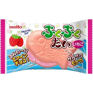 Meito Meito Chocolate Strawberry Fish Shaped, 16g THT 30-9-26 Meito Meito Chocolate Strawberry Fish Shaped, 16g THT 30-9-26