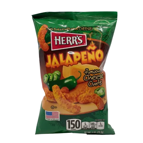 Herr's Herr's Jalapeno Cheese Curls, 28g Herr's Herr's Jalapeno Cheese Curls, 28g