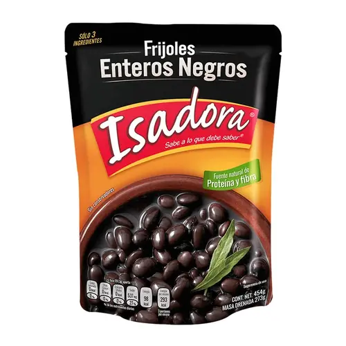 Isadora Frijoles Enteros Negros, 454g