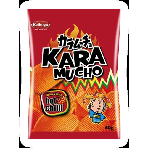 Koikeya Kara Mucho Potato Snack Ridged, 60g