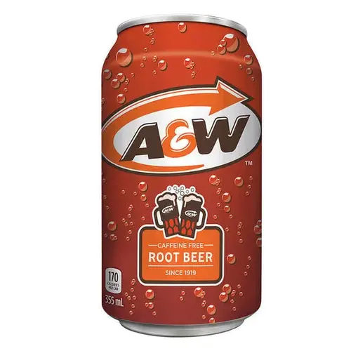A&W A&W Root Beer Caffeine Free, 355ml A&W A&W Root Beer Caffeine Free, 355ml