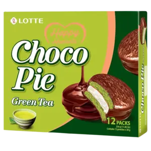 Lotte Lotte Choco Pie Grüner Tee Geschmack, 336g