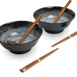 EDO JAPAN EDO JAPAN Ramenschalen-Set 22 cm KURO