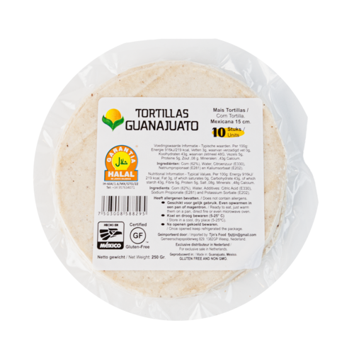 Guanajuato Tortillas Guanajuato Tortillas Weiße Maistortillas 15 cm, 10 Stück Guanajuato Tortillas Guanajuato Tortillas Weiße Maistortillas 15 cm, 10 Stück