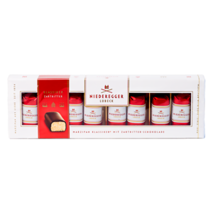 Niederegger Niederegger Marsepein Pralinen Pure Chocolade, 100g Niederegger Niederegger Marsepein Pralinen Pure Chocolade, 100g
