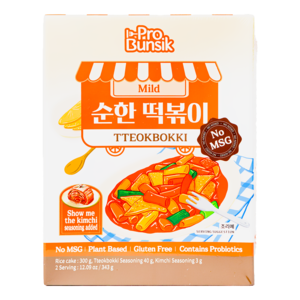 Pro Bunsik Pro Bunsik Mild Tteokbokki, 343g THT 5-8-25 Pro Bunsik Pro Bunsik Mild Tteokbokki, 343g THT 5-8-25