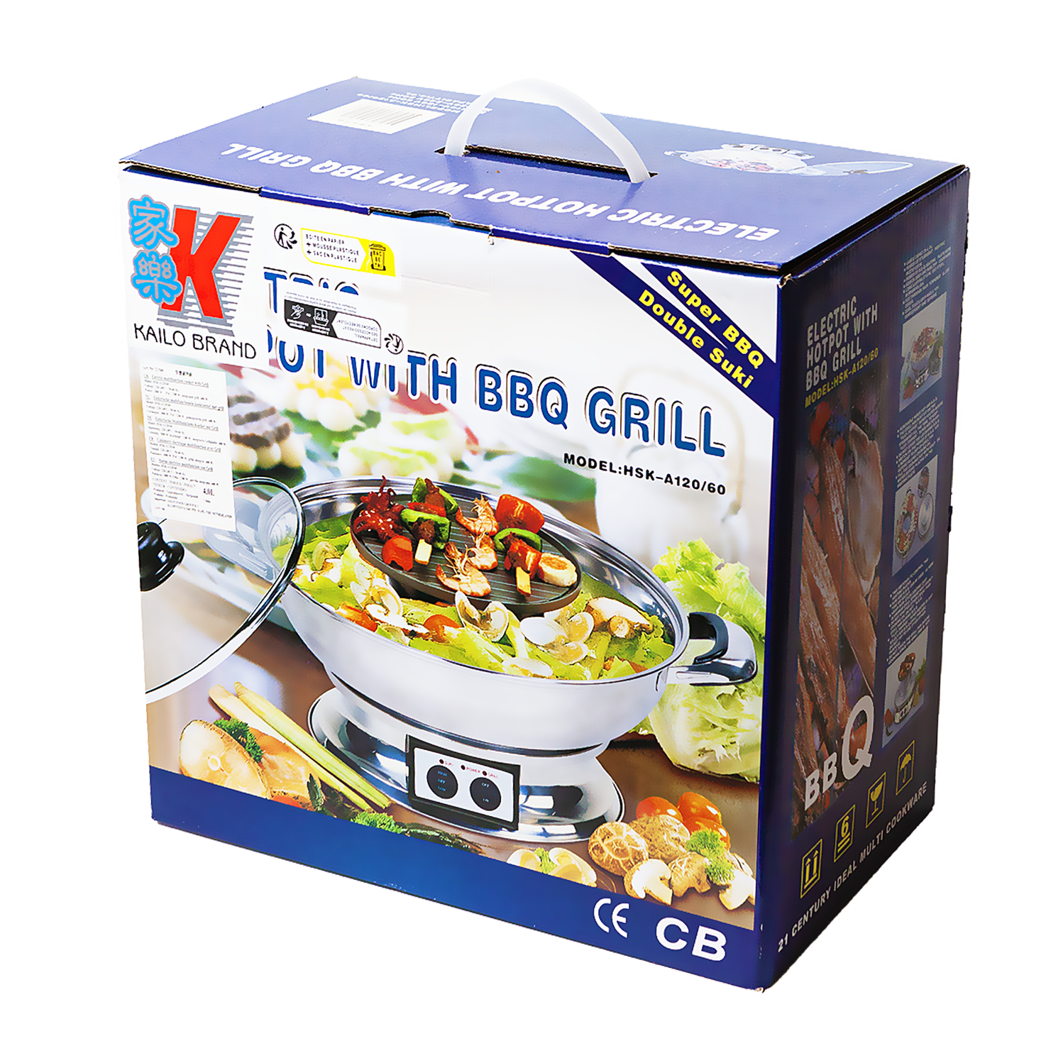 Elektrischer Hotpot Mit Grill - 2200W Doppel-Temperaturregler Für Fondue