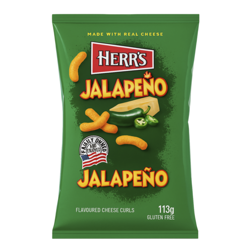 Herr's Herr's Jalapeno Cheese Curls, 113g Herr's Herr's Jalapeno Cheese Curls, 113g