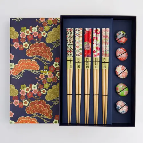Tokyo Design Studio Chopsticks Set Cadeau Set Floral Japan Tokyo Design Studio Chopsticks Set Cadeau Set Floral Japan