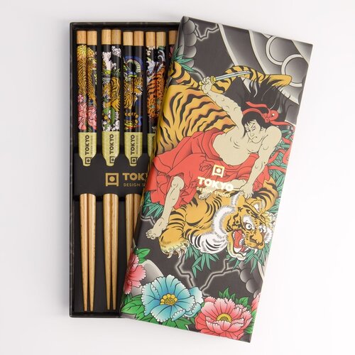 Tokyo Design Studio Tokyo Design Chopstick Gift set Yakuza Tiger Tokyo Design Studio Tokyo Design Chopstick Gift set Yakuza Tiger