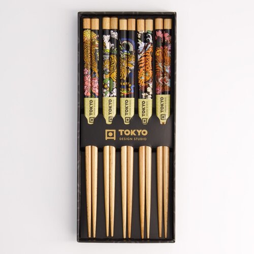Tokyo Design Studio Tokyo Design Chopstick Gift set Yakuza Tiger Tokyo Design Studio Tokyo Design Chopstick Gift set Yakuza Tiger