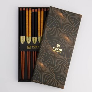 Tokyo Design Studio Wooden Chopstick Gift Set Golden Umbrella