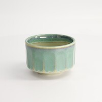 Matcha Bowl White/Aqua, 11.5x7.5cm