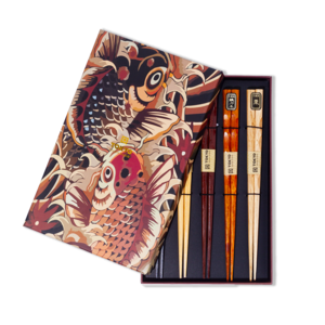 Tokyo Design Studio Wooden Chopstick Gift Set Koi