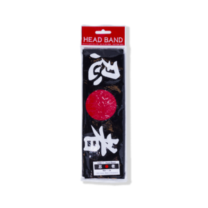 Japanese Cotton Headband Ninja Black