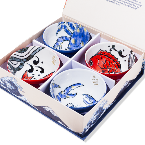 Tokyo Design Studio Japanese Bowl Gift Set - Crab/Red Snapper Tokyo Design Studio Japanese Bowl Gift Set - Crab/Red Snapper
