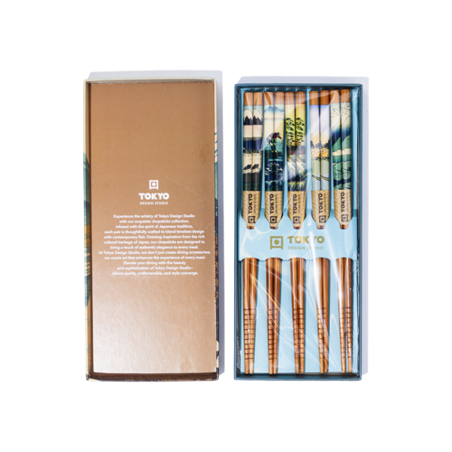 Tokyo Design Studio Wooden Chopstick Gift Set Fuji Top Tokyo Design Studio Wooden Chopstick Gift Set Fuji Top