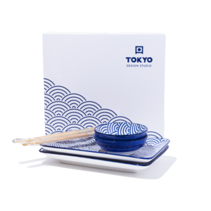 Tokyo Design Studio 6-Delige Japanse Sushi Gift Set - Nippon Blue - Wave/Star