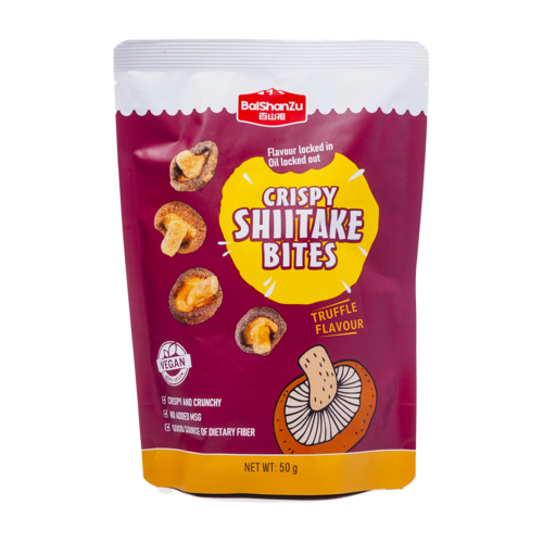 BaiShanZu Crispy Shiitake Bites, Truffle Flavor, 50g BaiShanZu Crispy Shiitake Bites, Truffle Flavor, 50g