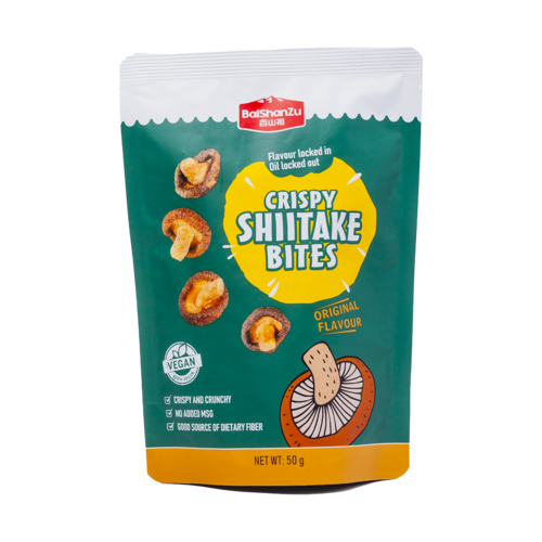 BaiShanZu Crispy Shiitake Bites Original, 50g BaiShanZu Crispy Shiitake Bites Original, 50g