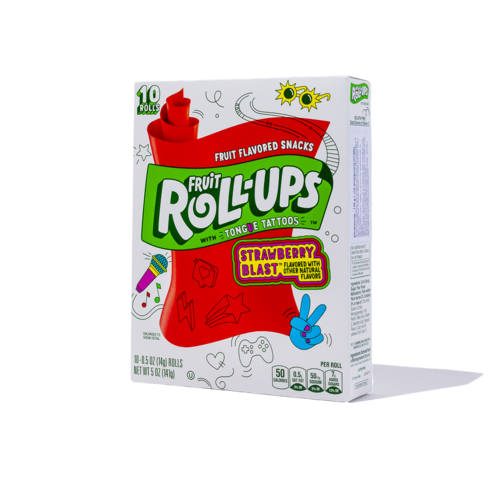 Candy Fruit Roll Ups Strawberry Sensation, 10x14g Candy Fruit Roll Ups Strawberry Sensation, 10x14g