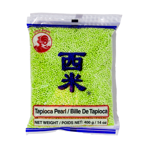 Cock Brand Cock Brand Green Tapioca Sago Pearls, 400g