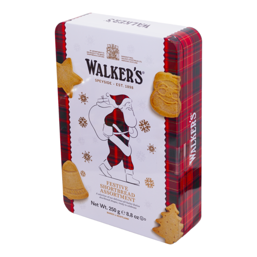 Walkers Walker's Shortbread Festive Shapes Santa, 250g Walkers Walker's Shortbread Festive Shapes Santa, 250g