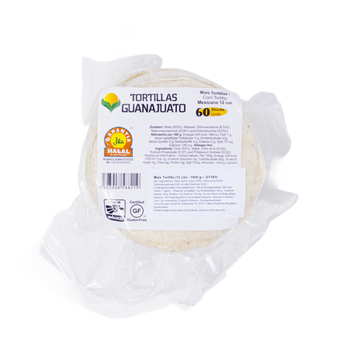 Guanajuato Tortillas Guanajuato Tortillas, weißer Mais, 12 cm, 1 kg