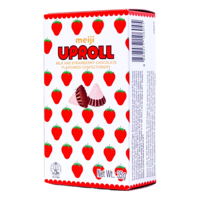 Meiji Uproll Milk & Strawberry Chocolate, 35g