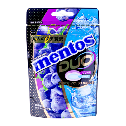 Kracie Mentos Duo Grape & Soda, 45g
