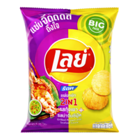 Lay's Kartoffelchips mit gegrillten Garnelen und Meeresfrüchtesauce aus Thailand, 69 g