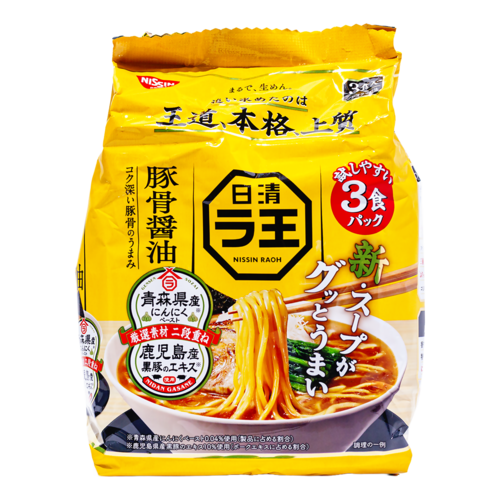 Nissin Raoh Nissin Raoh Tonkotsu Soy Sauce Instant Noodles, 300g