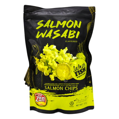 Zen Zen Zen Zen Wasabi Flavoured Salmon Chips, 70g Zen Zen Zen Zen Wasabi Flavoured Salmon Chips, 70g