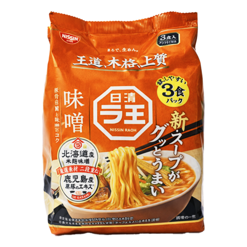Nissin Nissin Raoh Miso Instantnudeln 3ER-PACK, 297g Nissin Nissin Raoh Miso Instantnudeln 3ER-PACK, 297g